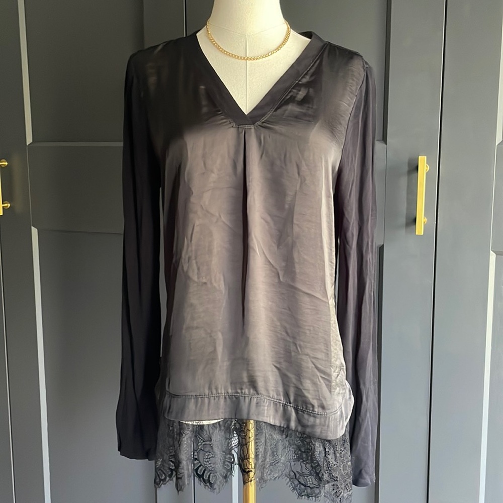 Hale Bob satin and lace top